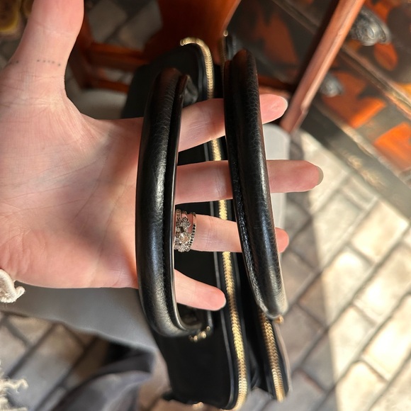 Tory Burch Black Leather Satchel with Tassel - Picture 3 of 16